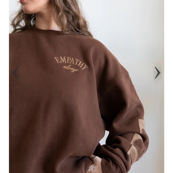 NWT Mayfair Group Empathy Always Espresso Crewneck Sweat Set Oversized XS - Picture 5 of 12